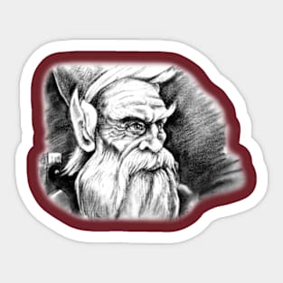 gnome art sketch Sticker